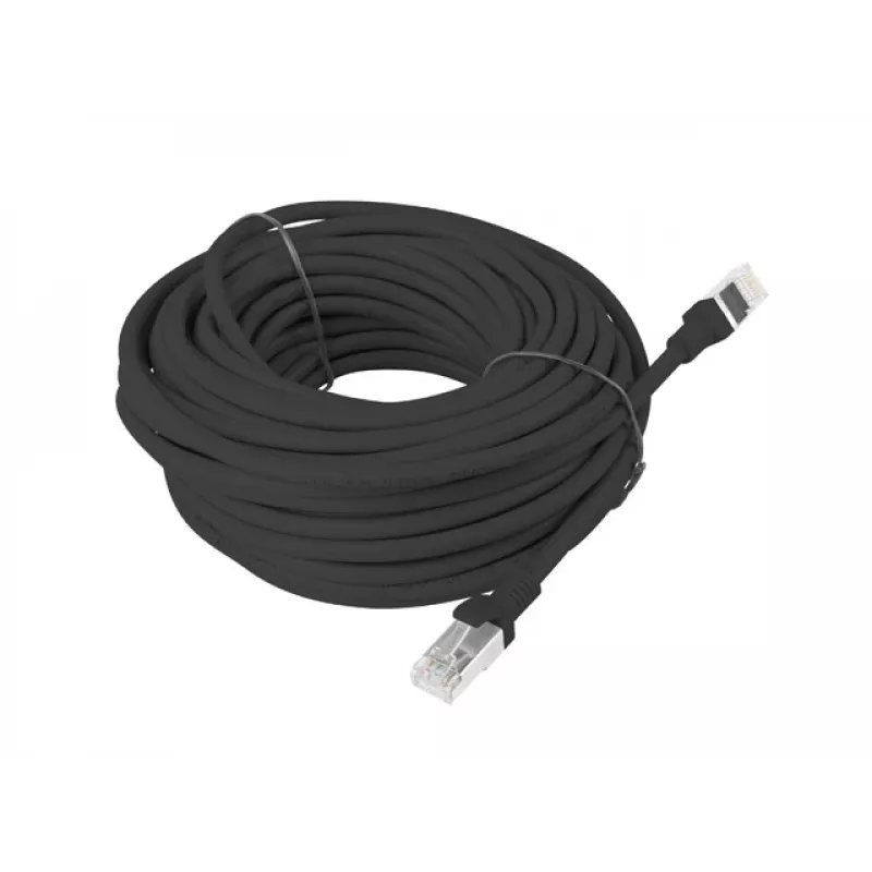Network cable LANBERG PCU6-10CC-1500-BK Cat6 U/UTP 15 m RJ-45 Black