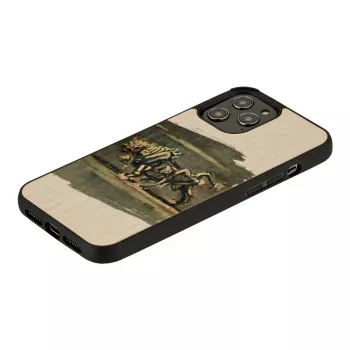 Phone case Man and Wood for iPhone 12 Pro Max — white bull design