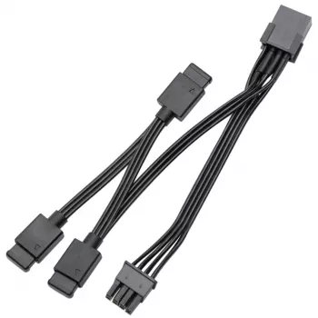 Signal splitter cable ek water blocks EK-Loop OmniLink D-RGB 10cm Black, 1-to-2 D-RGB splitter