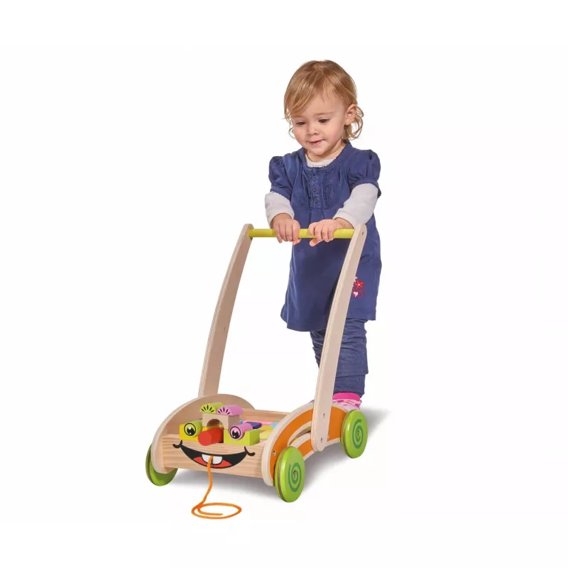 Wooden play and walker by Simba-Dickie — Eichhorn skill game with 35 building blocks