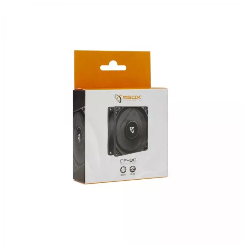 SBOX CF-80/R 80mm Case Fan - Black