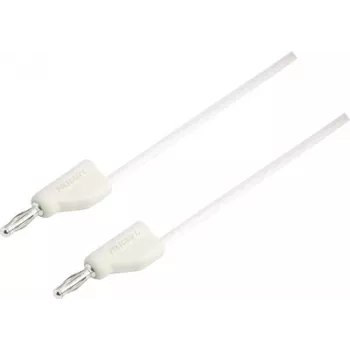 VOLTCRAFT Test Lead [Plug 4 mm - Plug 4 mm] 0.25 m White MSB-300 (MSB-300-0.25-WS)