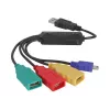 DeLock USB2.0 external 4-port cable HUB - Hub - 4 x USB2.0 - Desktop (61724)