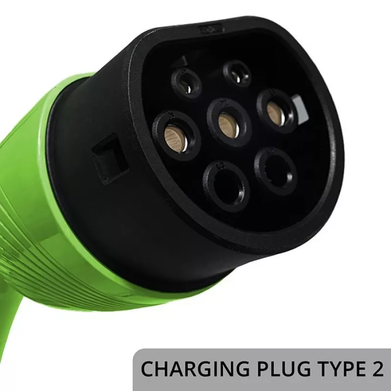Electric vehicle charger QOLTEC EV car charger w/ adjust. Type2 2in1 3.5kW – compact AC charger, Type 2, 3.5 kW