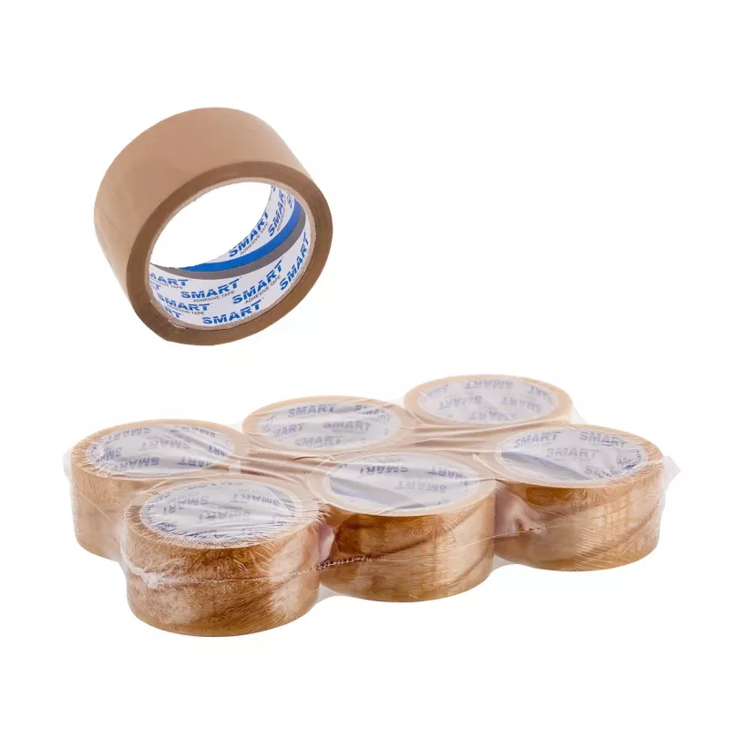 Transparent solvent adhesive tape BESTPAK 48 mm x 60 m, clear roll for sealing and packaging