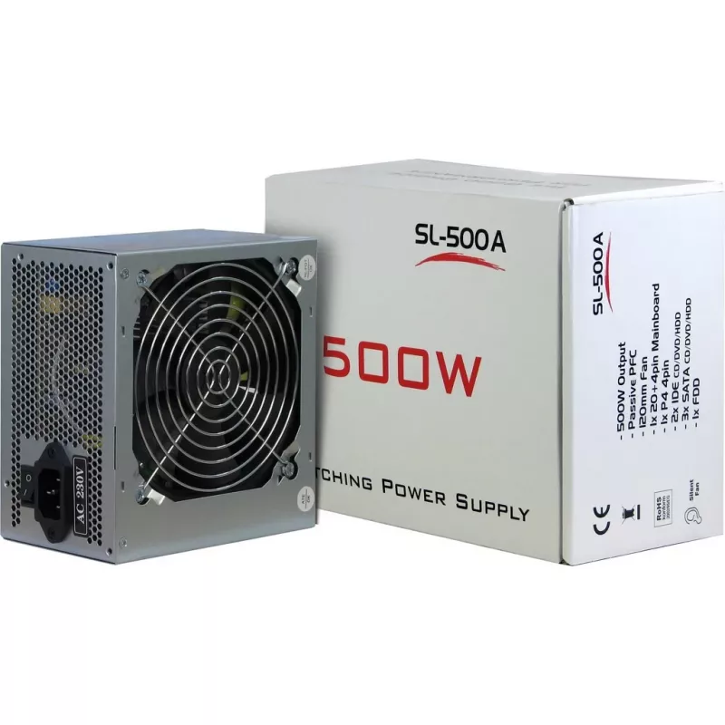 Power Supply Inter-Tech SL-500W(A) 500W ATX Non-modular
