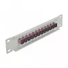 Fiber Optic Patch Panel DeLOCK 10 inch 12 Port SC Simplex Violet 1U Grey