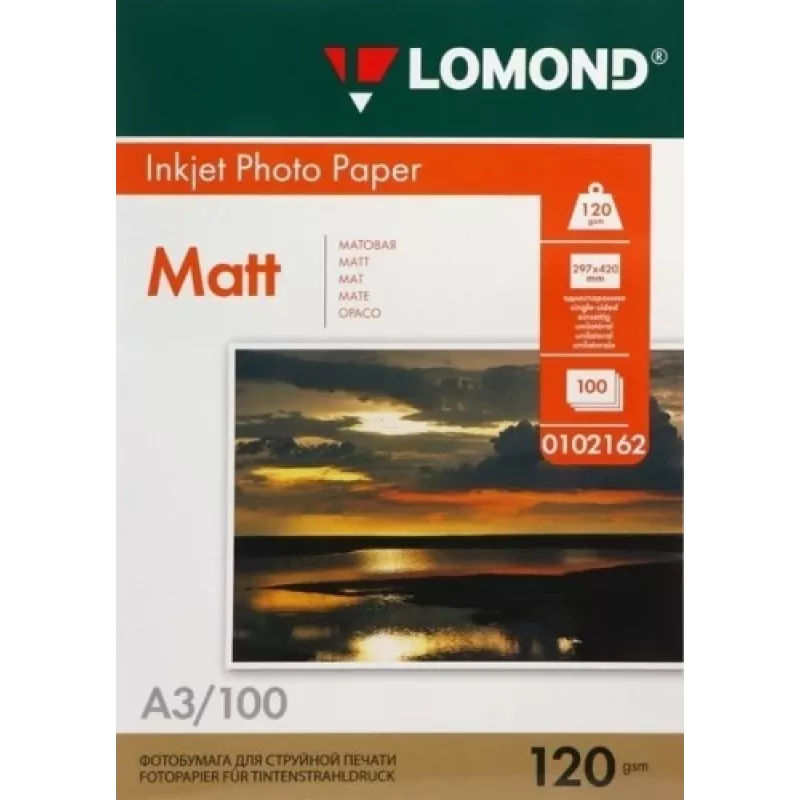 Lomond Photo Inkjet Paper Matte 120 g/m2 A3, 100 sheets