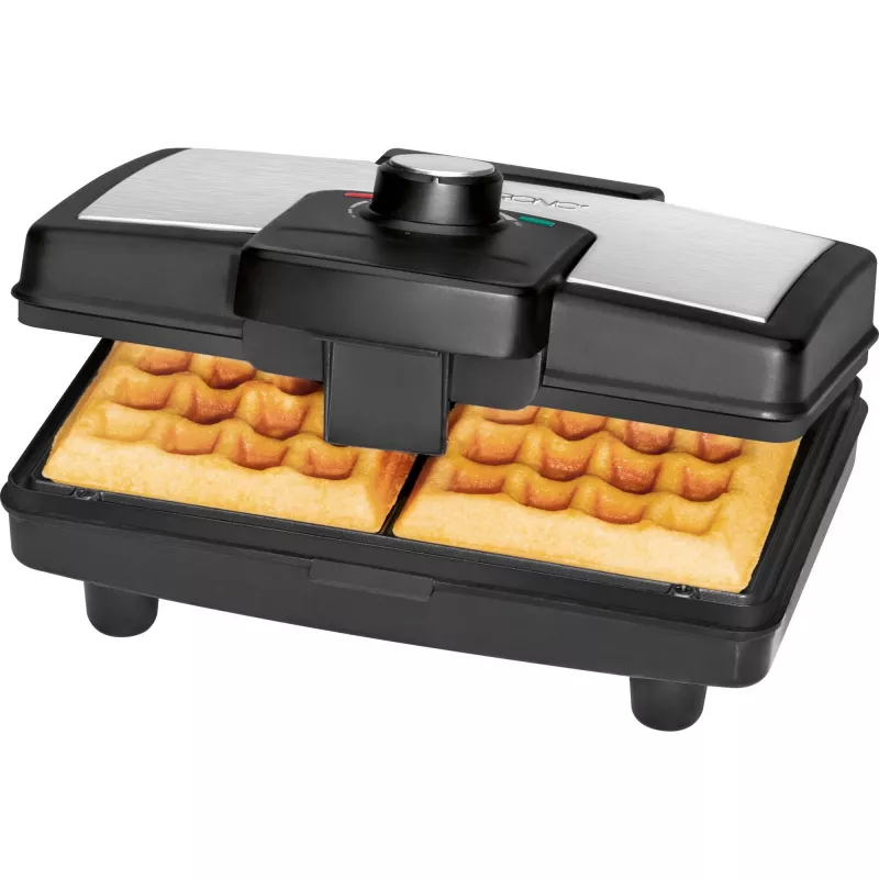 Clatronic WA 3606 waffle iron 2 waffle(s) Black,Stainless steel 800 W