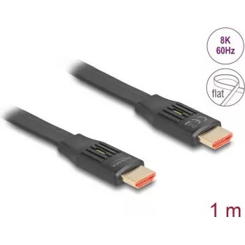 DeLOCK HDMI Cable 1m Type A Standard Black 48 Gbit/s
