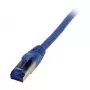 Patch cable RJ45 - CAT6A 500Mhz - 0.15m - blue - S-STP(S/FTP) - TPE/LSZH(Superflex) - AWG26 - Synerg