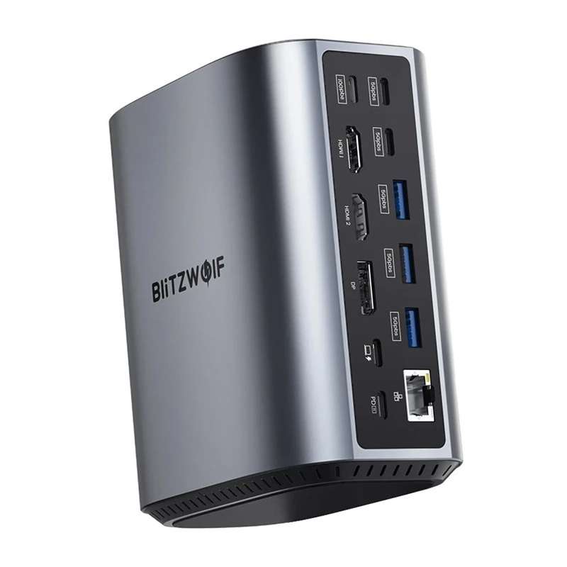 Docking station BlitzWolf BW-TH15 17in1 — 2x HDMI, DisplayPort, 4x USB-C