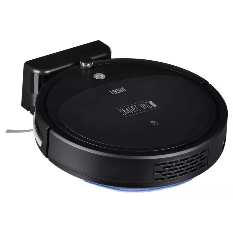 Robot vacuum cleaner TEESA Smart VAC 2 — round, black, 1000 Pa suction, 9.6V/2000mAh Li battery, 0.2 L dust box, Wi‑Fi, automatic return