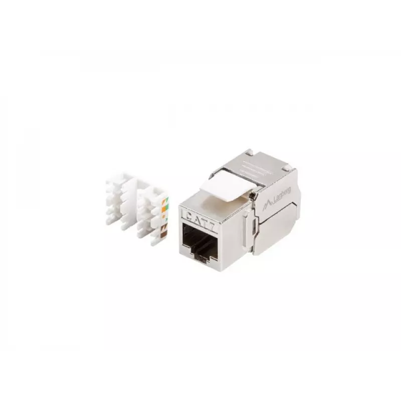 Keystone module Lanberg KSF7-2000 Flat Stainless Steel