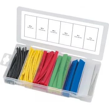 Heat shrink tubing set ks tools 970.0540 — 100 pieces, assorted colored sizes