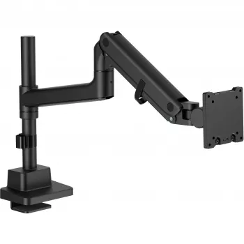 Monitor mount DIGITUS Single, clamp, 57 inch max, 27 kg capacity, VESA 75x75–100x100, height adjustable, tilt -75° to 75°, black
