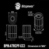 BitsPower straight fitting G1/4 inch male to 16/10mm rotary — Arctic White