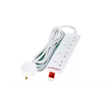 Microconnect MC-UKSURGESTRIP4-5M power extension 4 AC outlet(s) Indoor White