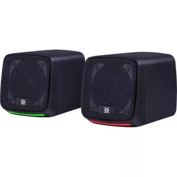PC speakers DEFENDER J3 2.0 6W LED USB, 2×3W RMS, 90–20000 Hz, 3.5 mm, black