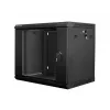 Lanberg WF01-6409-10B 9U Wall-Mounted Rack Cabinet 600x450mm Black with Glass Door