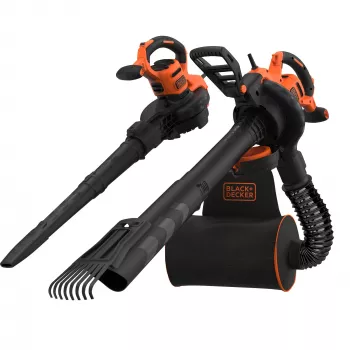 Backpack blower Black & Decker BEBLV301-QS — 3000 W, airspeed 206–404 km/h, 72 L bag, 6 kg