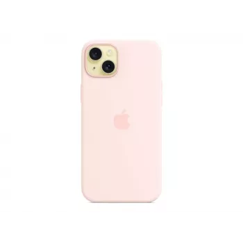Silicone case with MagSafe for iPhone 15 Plus - light pink