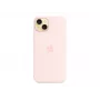 Silicone case with MagSafe for iPhone 15 Plus - light pink