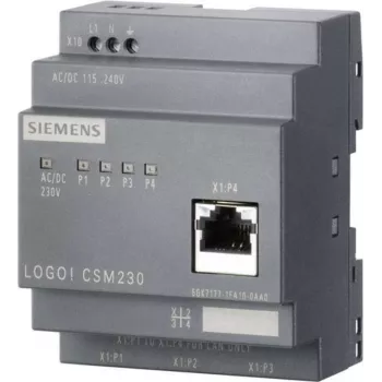 Siemens LOGO CSM12/24 - Grey - 0,1 Gbit/s - Wired - 10/100Base-T(X) - 12 - 24 V - 190 g (6GK7177-1MA20-0AA0)