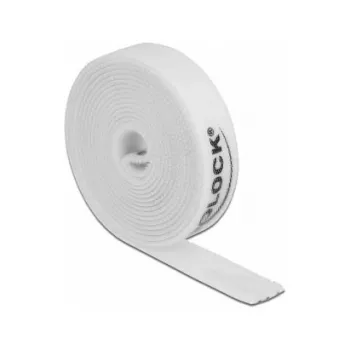 Mounting tape DeLOCK Velcro tape on roll L 2 m x W 15 mm white