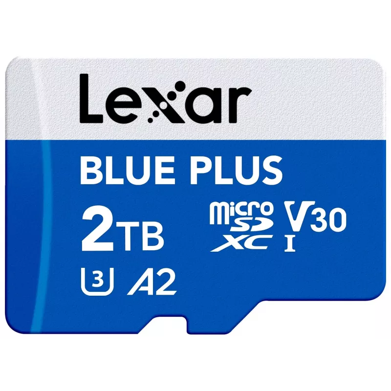 MicroSDXC memory card Lexar BLUE PLUS 2 TB UHS‑I, 170 MB/s, U3 V30, waterproof