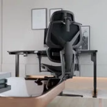 Gaming chair thunder x3 FLEX Pro Fabric Grey — ergonomic swivel seat, adjustable armrests and recline
