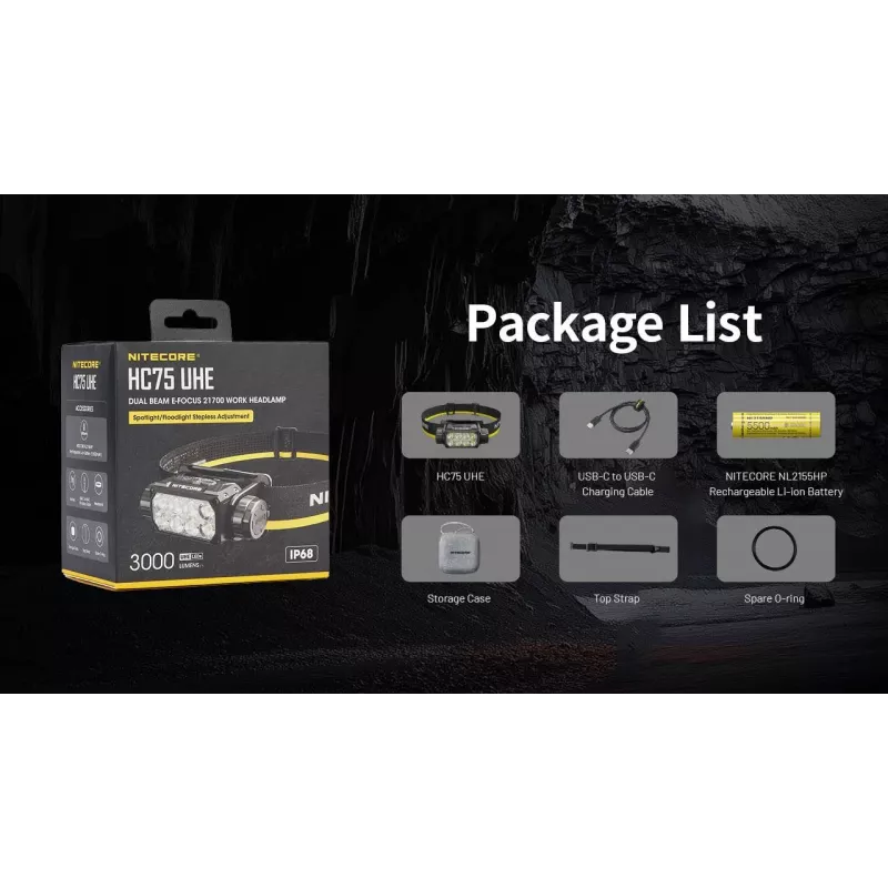 Headlamp H Series 3000 LUMENS/HC75 Uhe Nitecore