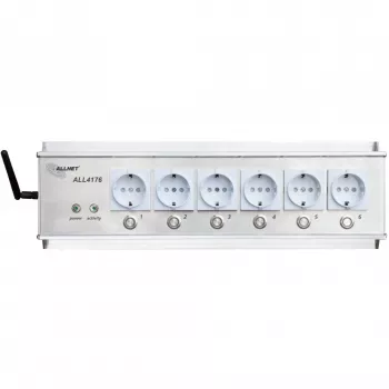 Power strip ALLNET ALL4176 6-socket with power meter for desktop and 19 inch rack