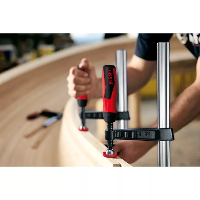 Bessey Original Temperguss-Schraubzwinge TG mit 2-Komponenten-Kunststoffgriff - Schraubzwinge - Eisen - Kunststoff - 25 cm
