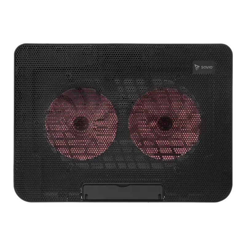 Laptop cooling pad SAVIO COS-02, 2 fans 14 cm, USB-powered, fits up to 17.3 inch, black