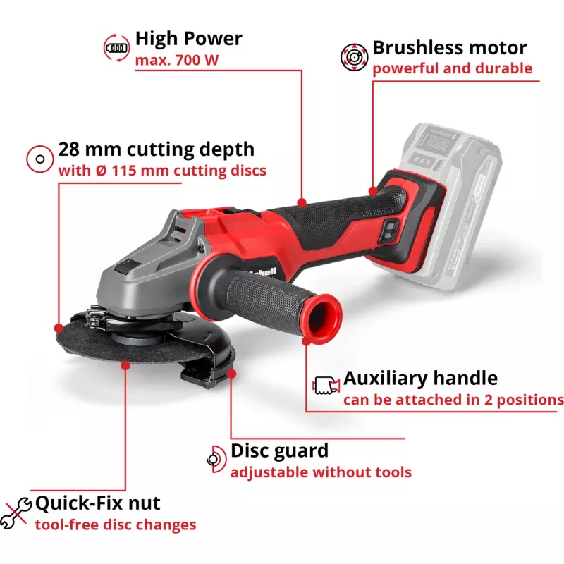 Angle Grinder Einhell AXXIO 18/115 Q