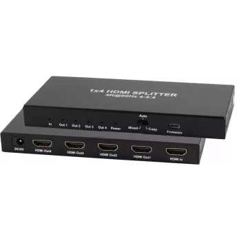 HDMI splitter ShiverPeaks 05-10002, 1x IN → 4x OUT, 4K2K 60Hz