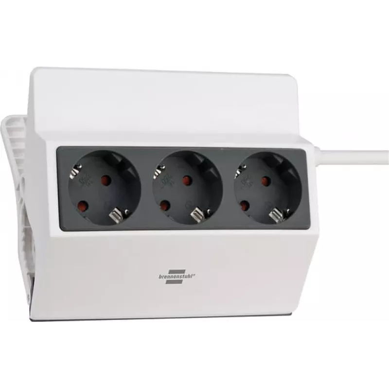 Brennenstuhl 1150070, 3 m, 3 AC-Outputs, Indoor, IP20, Anthracite, White, 16 A
