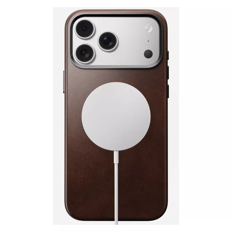 Mobile phone case Nomad Traditional Leather Case for iPhone 17 Pro Max, leather/aluminium/microfibre, fits 6.9 inch (Brown)