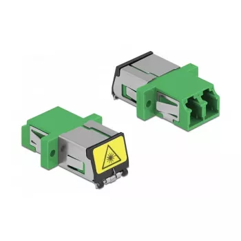 Optical Fiber Coupler DeLOCK 86897 LC Duplex female to LC Duplex female Single-mode green