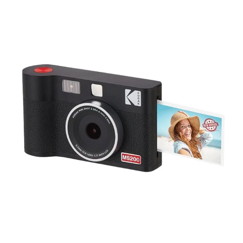 Instant camera Kodak Mini Shot 2 Era — portable instant photo camera with built-in printer, black