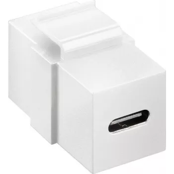 Goobay Keystone-Module USB-C™-connector, USB 3.2 Gen 2 (10 Gbit/s), White (61262)