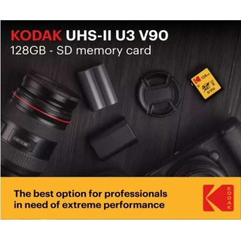 Memory card Kodak EKMSD256GUHS2V2K SDXC UHS-II 256 GB Read 300 MB/s Write 270 MB/s U3 V90 Class 10