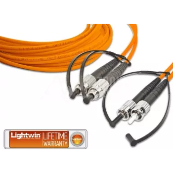 Lightwin High Quality Duplex LWL Patch Cable, MM OM2, FC - ST LWL Patch Cable (LDP-50 FC-ST 5.0)