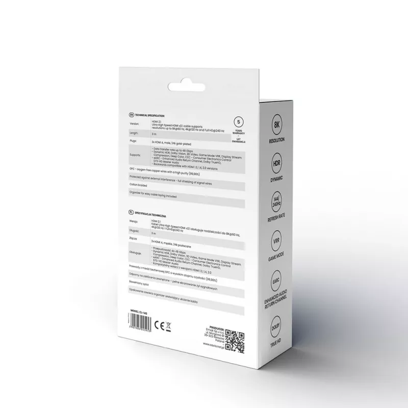 HDMI Cable Savio CL-143 3m
