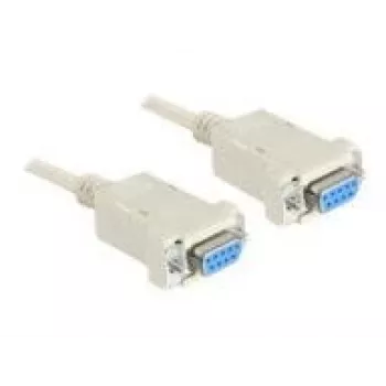 Serial Nullmodem 9 pin female auf 9 pin female 1.8 m, Cable Grey, 1,8 Meter