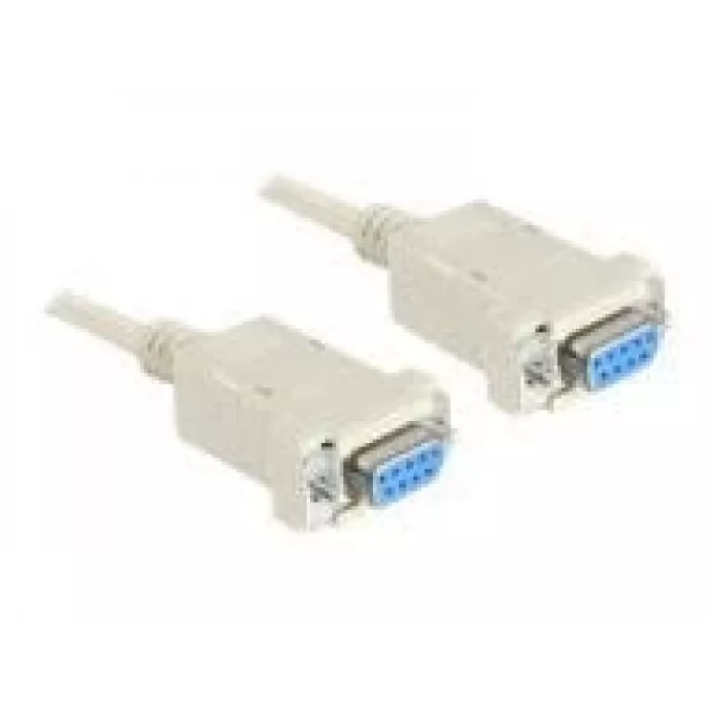 Serial Nullmodem 9 pin female auf 9 pin female 1.8 m, Cable Grey, 1,8 Meter
