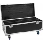 Flightcase Roadinger for 2x LED TMH Bar-S120 with wheels — protective transport case