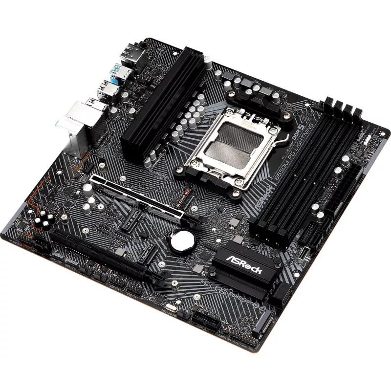 ASRock B650M PG Lightning AM5 Micro-ATX Motherboard