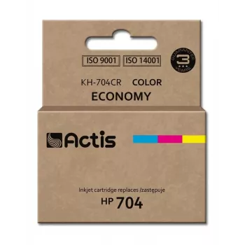 Colour Ink Cartridge ACTIS KH-704CR Compatible for HP 704, Dye-Based CMY 9 ml, Standard Yield, Single Pack